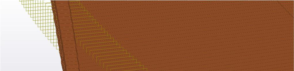 6 Resultat 6.1 Tekla Structures Efter samtliga beskrivna steg i genomförandet i kapitel 5.1 utvecklades bron till att se ut som i Figur 6.1. Figur 6.1 Brons utseende med en ojämn yta före manuell justering.