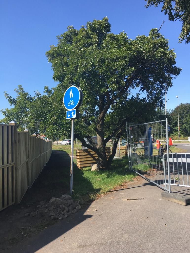 Illustration över föreslagen utformning Bestämmelser på plankartan: Hela planområdet är avsett att användas för trafik och planläggs med bestämmelsen GATA1, huvudgata.