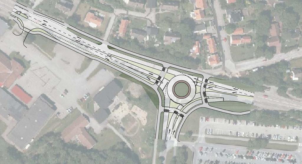 Vegetation Längs med Träslövsvägen finns träd planterade. En del av dessa kommer behöva tas bort på den södra sidan av vägen för att ny utfart och busshållsplats ska komma till stånd.