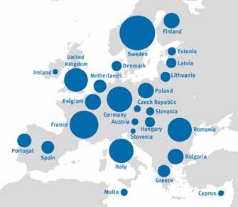 ECDC i siffror ECDC:s anställda efter nationalitet Sverige 51 Frankrike 30 Tyskland 24 Italien 20 Storbritannien 17 Rumänien 17 Belgien 10 Bulgarien 10 Finland 10 Polen 10 Portugal 9 Grekland 7