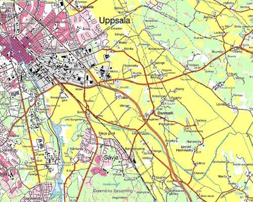 5 Figur 1. Linnés Hammarby ligger 10 km sydost om Uppsala Det nuvarande byggnadsminnet Linnés Hammarby omfattar endast en liten del av det forna godskomplexet.