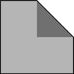 10. Centrumpunkten för toppkvadraten är precis ovanför det gemensamma hörnet av de två nedre kvadraterna. Varje kvadrat har sidlängden 1. Vilken area har det skuggade området?
