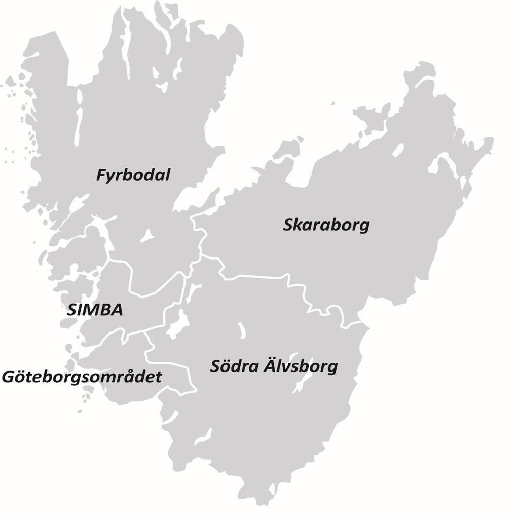 Vårdsamverkan i Västra Götaland Kommunerna i Västra Götaland: - Boråsregionen - Göteborgsregionen - Skaraborgs kommunalförbund - Fyrbodal Vårdsamverkansgrupperna: - Kommun och Sjukvård Samverkan i