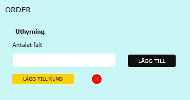 Standard i orderrutinen är att en order skapas på bokningen.