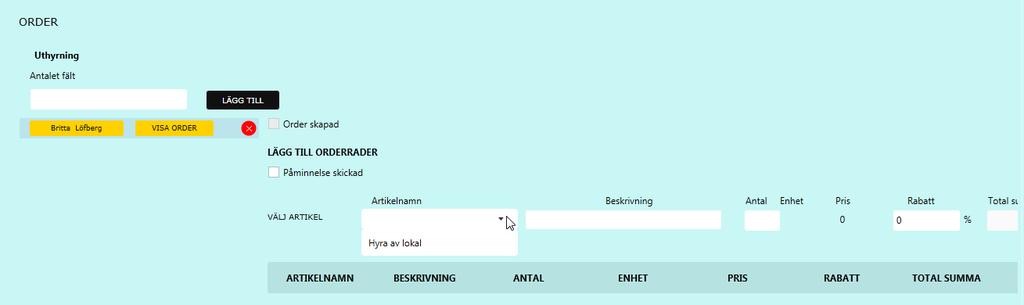 När kunden har registrerats kan man gå vidare och