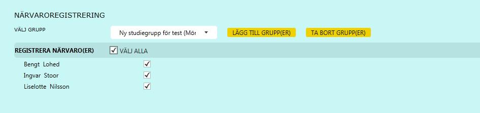 När du sparat bokningen dyker två nya val upp i menyraden för
