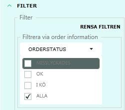 Orderstatus ska ny vara OK och en Batch GUID finns som identitet för orderraden i
