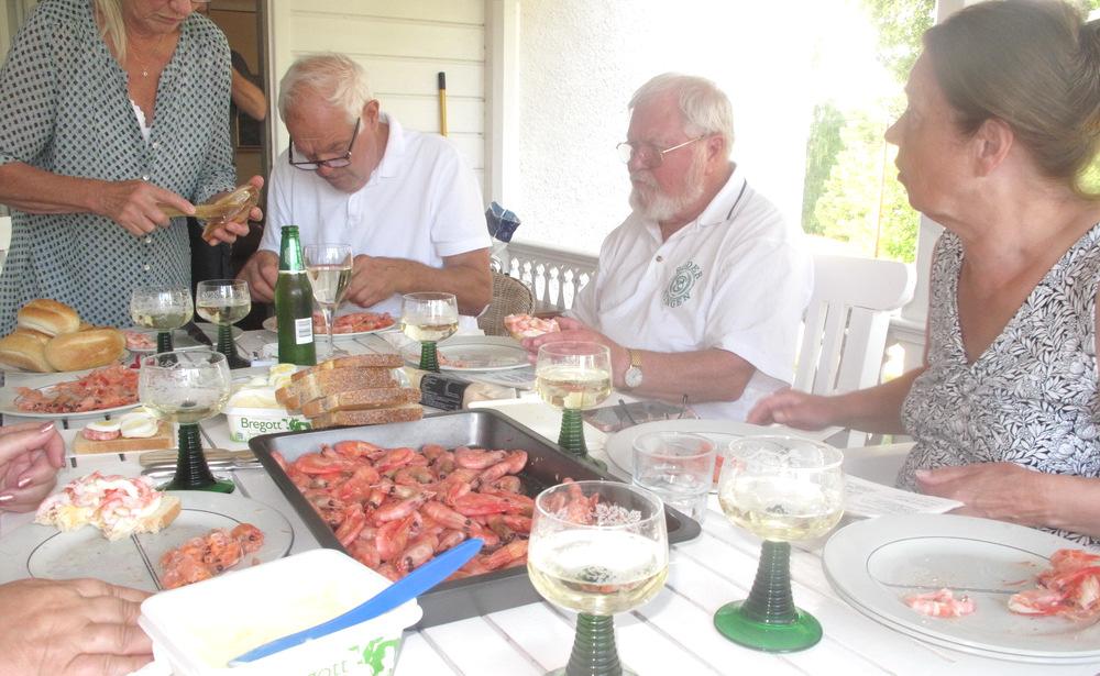 (Forts. från sidan 5) typiska för midsommar och många har sjungit med. Vi fick jordgubbstårta eller -bakelse till fikat på varje äldreboende; mycket uppskattat av mig och mina söderringskamrater.