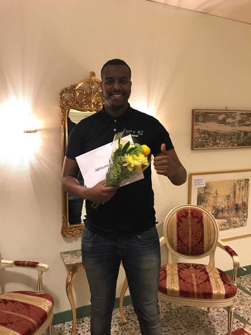 TEMPLETS JUBILEUMSSTIPENDIUM 2016 har tilldelats Samir Mohamed Stipendiet har till syfte att: stimulera och uppmärksamma ambitiösa ungdomar som tar stallning mot våld och mobbing och för det