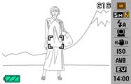 Inspelning av en stillbild 1. Tryck på [ ] (REC). 2. Välj (Stillbild) som inspelningsläge (sidan 62). Detta gör att (ikonen för stillbildsläge) visas på skärmen.