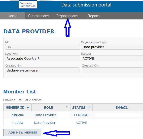 Tänk på att konfidentiell information som tillhandahålls av medlemmarna i en organisation i DECLARE blir synlig för andra medlemmar från samma organisation.