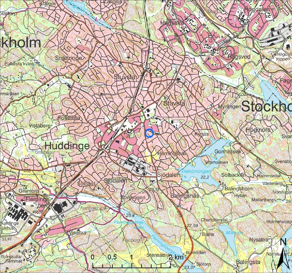 Sammanfattning Inför planerad nybyggnation på norra delen av fastighet Ängsliljan 34 i Huddinge undersöktes och borttogs resterna av en grav tillhörande gravfältet RAÄ 17:1.