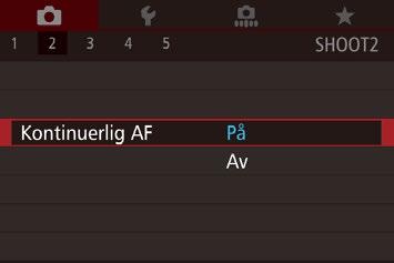 Byta fokusinställning Finjustera fokus Du kan ändra kamerans standardfunktion, det vill säga att kameran fokuserar på motiv som den riktas mot även om avtryckaren inte trycks ned.