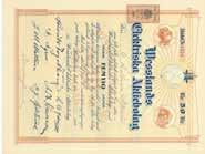 Lotnr Beskrivning Minipris Köparnr Klubbat pris 30 2 st Elektrofirman Magnet Weimman & Co AB, 100 kr, 1936, Borås, VF 50 31 AB Elektrisk Materiel, 100 kr, 1918, Stockholm, dek, VF 100 32
