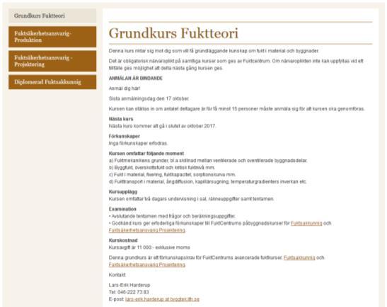Grundkurs-Fuktteori 44 personer, 2016-11-28 s universitet / LTH / Bygg-och