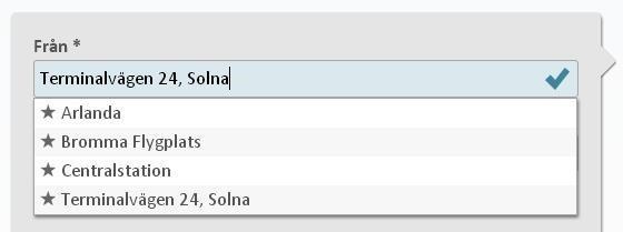 Favoriter Din adress är förvald för en snabbare bokning. Du klickar på Boka för att få en bil mot taxameter. Boka taxi snabbt till fast pris med favoriter! Välj i den förvalda listan rätt adress.