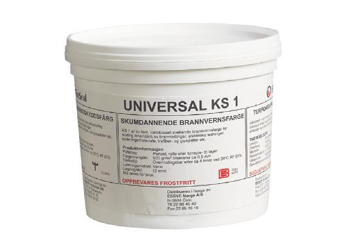 UNIVERSAL KS 1 VÄRMESVÄLLANDE BRANDSKYDDSFÄRG WRAP AROUND SEAL BRANDTEJP Universal KS1 är avsedd för skyddsmålning inomhus av enskilda kablar eller kabelstråk i syfte att förhindra antändning och