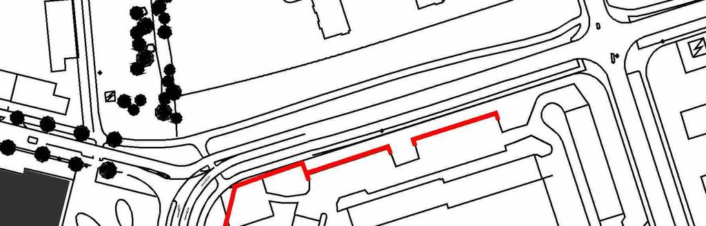 Rapport -12032300 1,5m 1,5m 2,0m Figur 5 I rött framgår det studerade bullerskyddet, samt angiven höjd över vägbana.