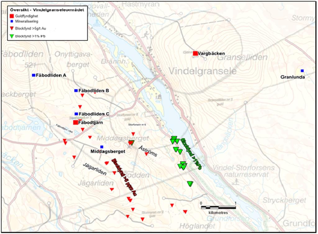 Enligt bedömningen av mineraltillgångarna utförda av Thomas Lindholm/Geovista (kvalificerad person enligt Svemin) är 111 000 ton av 196 000 ton indikerad mineraltillgång med 8,5 gram/ton guld från 0