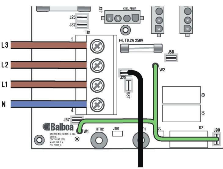 Alternativ till elektrisk servicekonfiguration System med endast PCB Rev B TILLVAL Till ett valfritt expansionskort som är skyddat med säkring.