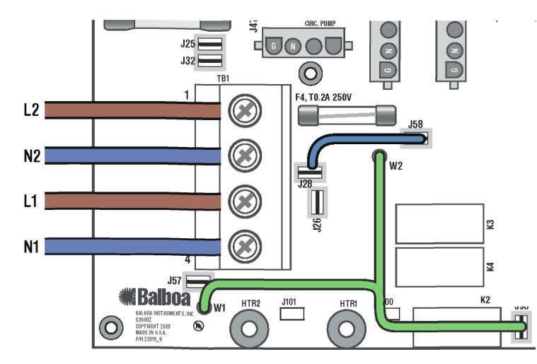 GS5xxZ-serien Alternativ till elektrisk serviskonfiguration Alternativ till elektrisk servicekonfiguration PCB GS500Z PN 22015 endast rev B.