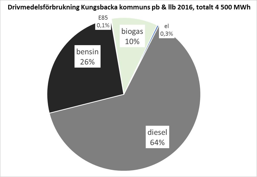 Kostnaden för drivmedel beräknas till cirka på cirka 4,9 miljoner kr årligen, eller 18 % av fordonens totala kostnader. Utslaget på fordon motsvarar det 11 000 kr per år.