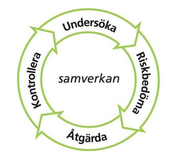 2018-08-15 12:08 SAM-hjulet Systematiskt arbetsmiljöarbete definieras i arbetsmiljölagen: Arbetsgivarens arbete med att undersöka,