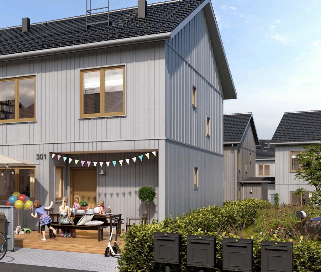 Rum efter behov Parkvillans entréplan har generöst tilltagna utrymmen för social samvaro. Köket är öppet och integrerat, men kan göras om till en mer avgränsad del.