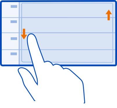 Tidshantering 93 Tips! Om du vill öka eller minska det synliga området placerar du två fingrar på skärmen och drar dem ifrån eller mot varandra.