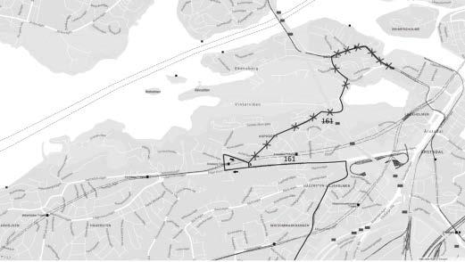 61(98) Alternativ Förslag om förändring för linje 161.