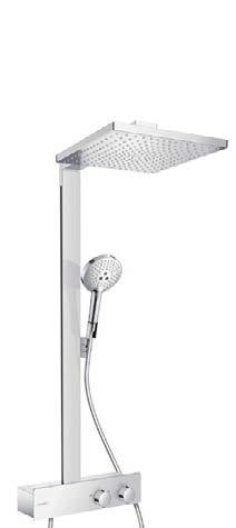 hansgrohe Showerpipes 25 NEW NEW Rainmaker Select Showerpipe 460 3jet med termostat # 27106, -400 # 27109, -400 EcoSmart Raindance E Showerpipe 300 1jet med ShowerTablet 350 # 27361, -000 # 27362,