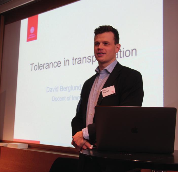 Eftermiddagen inleddes med en föreläsning om forskningen kring T-celler av David Berglund.