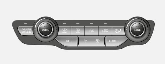 klimatanläggning [] d 9 a 7 8 8 c b a Förarsidans temperaturreglage b AUTO (automatisk funktion) c Vindrutedefroster d Bakrutedefroster e Luftkonditionering f