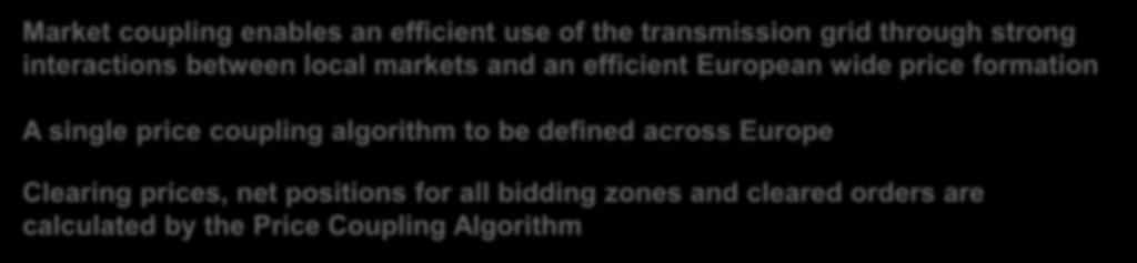 Day-ahead market coupling Price at market A Market A Price at market B D B Market B G B Objectives D A G A P B P* B P* A P A Available Day Ahead interconnection capacity (A B ) Available Day Ahead