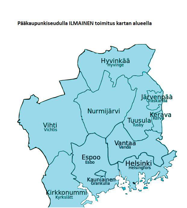Huvudstadsregionens LAPE-enheter: förskolor (18), skolor (28) och andra stadiets enheter (10).