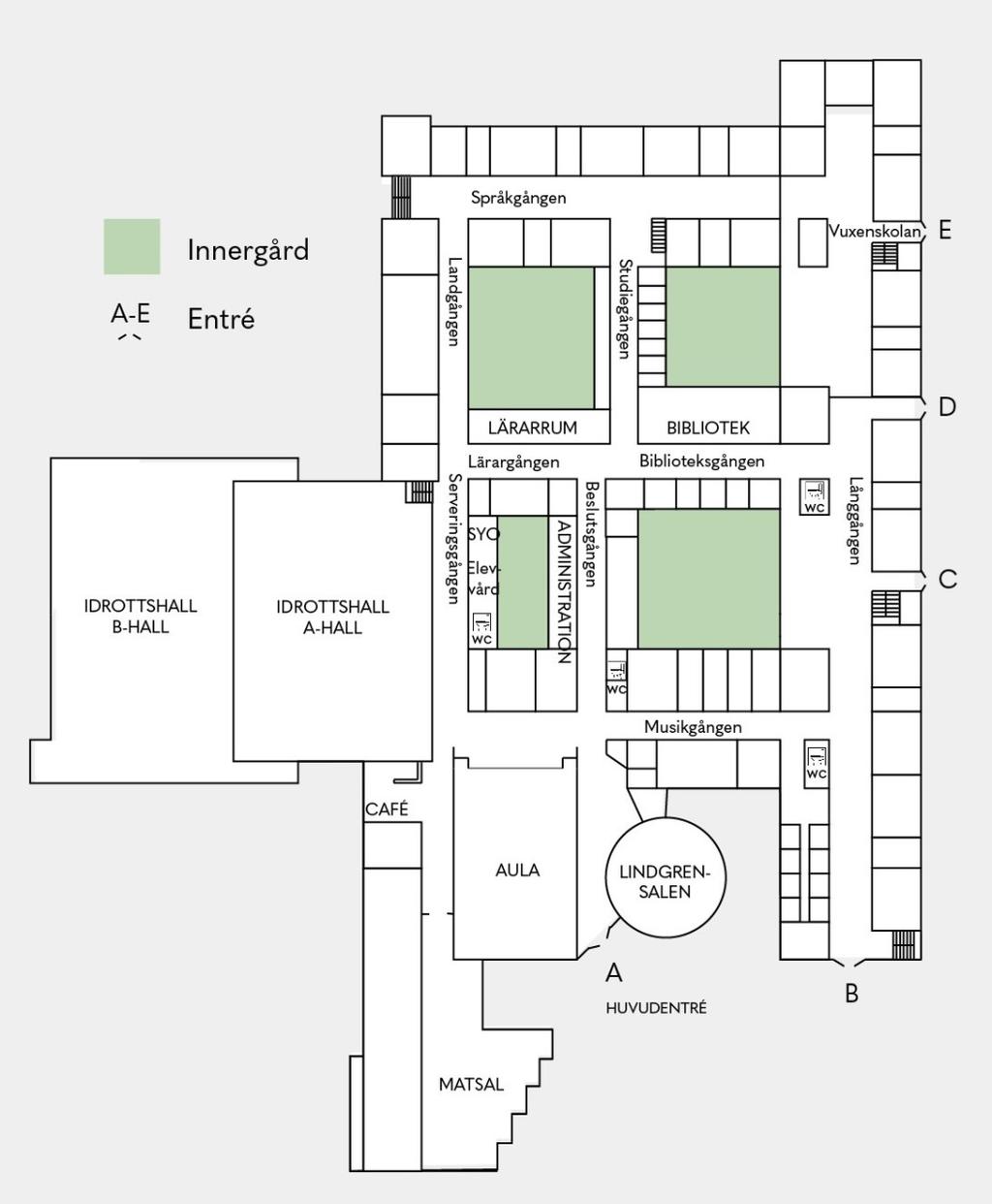 4.2 Rumslig analys Den rumsliga analysen har utförts för att undersöka platsens rörelseriktningar, form, skala, proportioner och arkitektur.