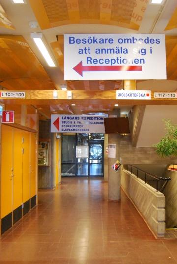 Inte någon brist på skyltar till höger. Figur 40.