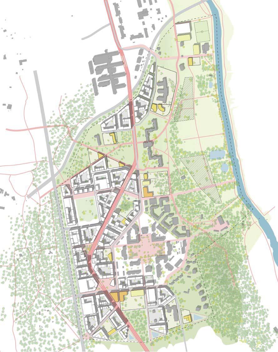 vudsakligen på fristående tomter i nära anslutning till park- och naturområden. Riktvärdet för friyta är fortsatt 20 kvm/barn. 7.