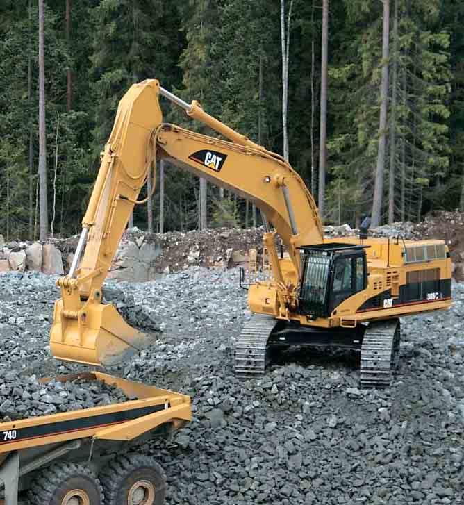 365C L Hydraulgrävaskin Cat C15 Dieselotor ed ACERT Teknologi ettoeffekt (ISO 9249) 1800 r/in 302 kw/411 hk