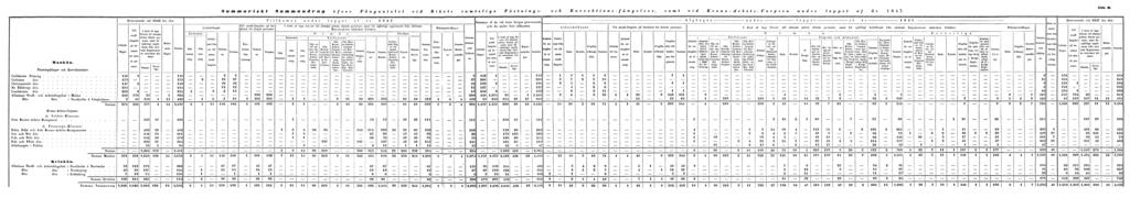 Summariskt Sammandrag öfver Fångantalet vid Rikets samtelige Fästnings- och