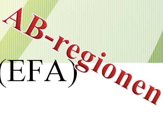 Arealer med ekologiskt fokus (EFA) Gäller gårdar som ligger i landskapen Nyland, Egentliga Finland och Åland Gårdar med mer än 15 ha åkerareal ska anmäla en EFA som är 5 % av åkerarealen Som areal
