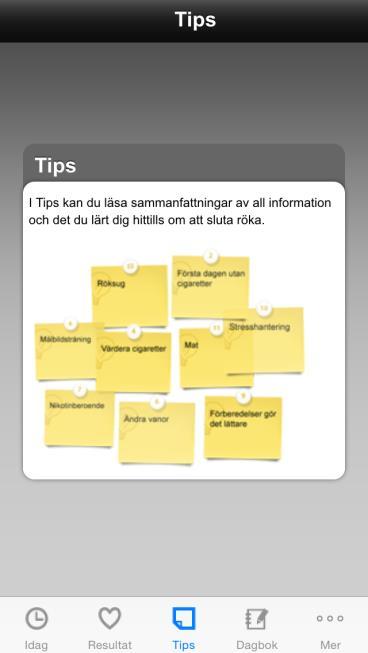 peppning och stöd i appen.