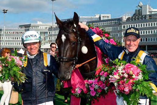 ÅRETS HÄST Nuncio x 11 Röstningssiffror för Årets häst Häst Procent Coin Perdu 2% Nuncio 86% Propulsion 6% Readly Express 6% Örjan Kihlström, Nuncio och Stefan Melander efter vinsten i Elitloppet.
