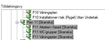 produktionsledare får tillgång till fler aktiviteter än vad de ansvarar för. Denna brist försvårar arbetet med avstämning av tidplan eftersom att en aktivitet kan bli tilldelad fel ansvarig rapportör.