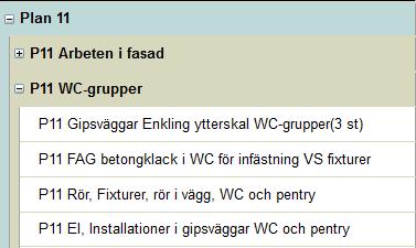 Bild 4: exempel från Kvarteret Trollhättan 31 tidplan i Site Progress Manager Bild 5: exempel från Kvarteret Trollhättan 31 tidplan i Asta Powerproject En ytterligare orsak till varför tilldelningen