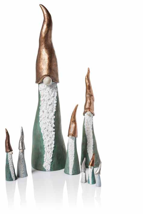New 7730-88 Tomten den långa metall 3st H.7-9cm Tall Santa metal 3pcs H.