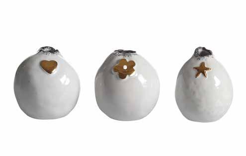 8cm Heart gold L.8cm 9101 Vas 3st H.7cm Vase 3pcs H.
