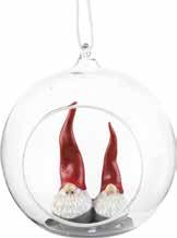 12cm Glass ball Santa High Hat 3 santa H.