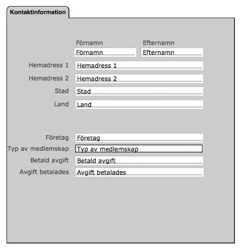 34 FileMaker Pro Introduktion 5. Markera ledtexten Avgift betalades. 6.