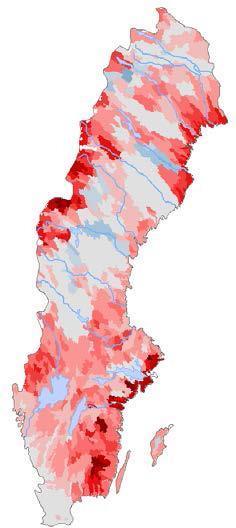 perioden 2069-2098 för RCP4.5 till vänster och RCP8.5 till höger 111. Figur 1b.